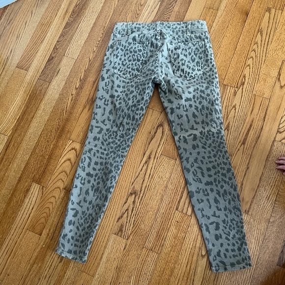 Current/Elliot Mid Rise Skinny Leg Jeans Animal Print Size 0/24 Leopard Print - Picture 8 of 11